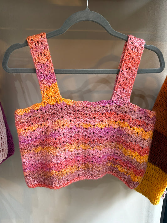 Multi-color Shell Stitch Tank