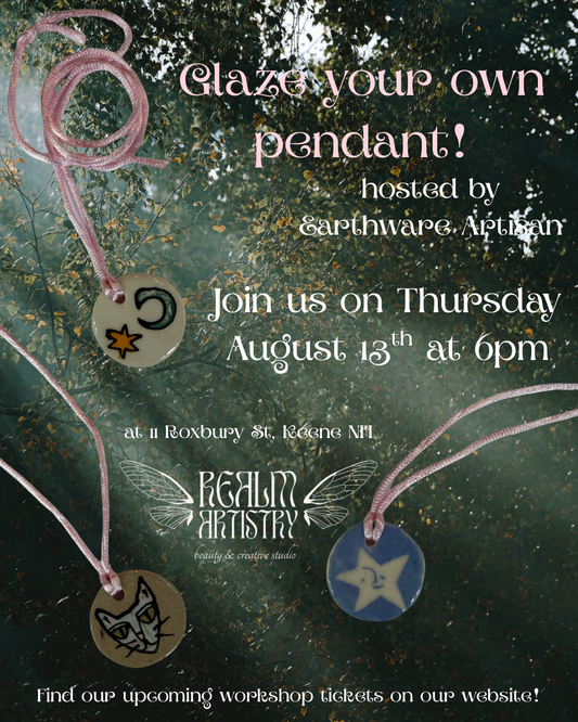 Glaze your own Pendant 8/13